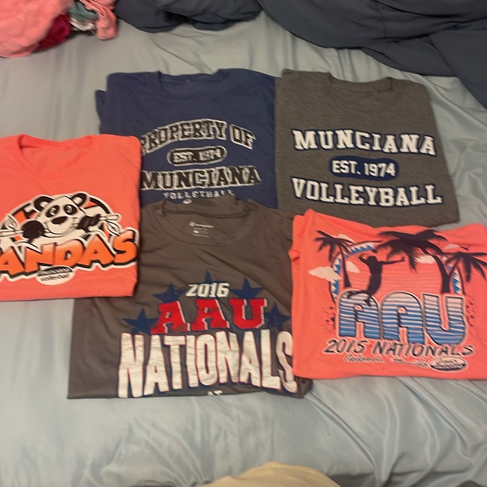 Munciana volleyball tshirts with AAU nationals tshirts